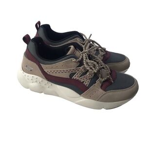 Skechers Gray and Burgundy Athletic Shoes